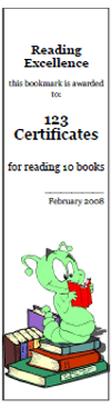 Reading bookmark
