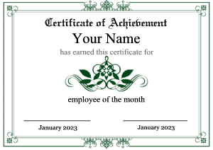 award certificate template