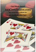 poker certificates