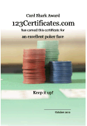 card game certificates