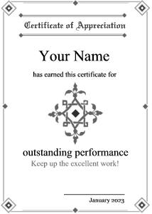 certificate template, business