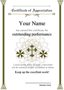 certificate template