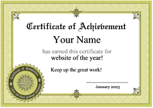 awards certificate template free