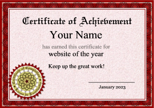 certificate, maroon, award