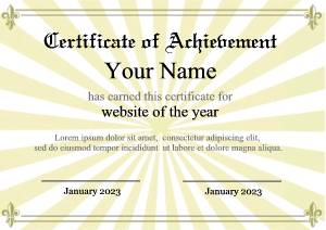 certificate template, star, brilliance