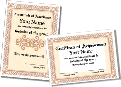 Certificate Templates to Edit and Print