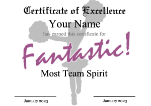 cheerleading certificate
