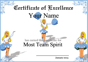 cheerleading award, cheerleader border