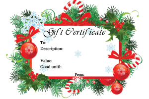 Christmas Gift Certificate