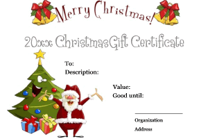 Christmas Gift Certificate Templates