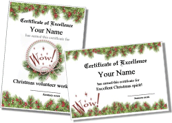 Christmas Award Template