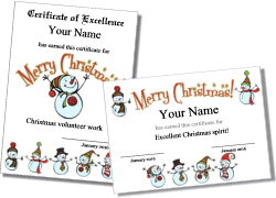 Christmas Certificate Templates