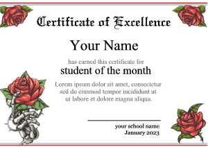 certificate template, Grim Reaper, skull, scary