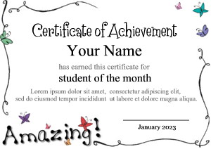 cute certificate templates