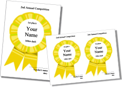 Printable Award Ribbon Templates