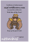 cute gorilla certificate template
