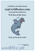 cute seal certificate template