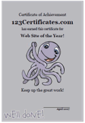 cute octopus certificate template