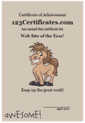cute horse certificate template