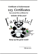 cute panda certificate template