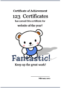 cute bear certificate template