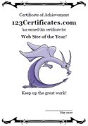 free dragon certificate templates