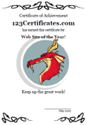 dragon certificate border