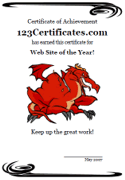 dragon award certificate template