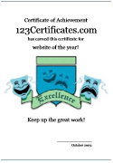 drama certificate template