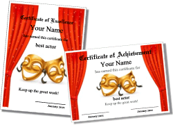 certificate, stage, masks
