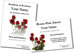 flowers, roses, award, background, copy space