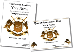certificate template with formal crest