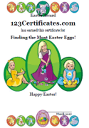 Easter Sunday award template