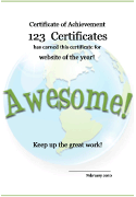 Earth science certificate template