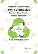 recycling certificate template
