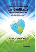 Environment award certificate