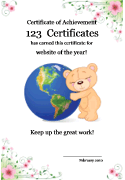cute Earth Day award template
