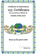 certificate template for gardening