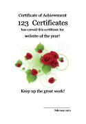 rose border certificate