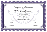 Certificate Of Award Template from www.123certificates.com