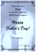 certificate template for Father's Day