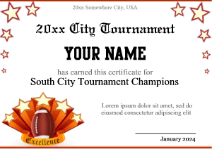 champions certificate template