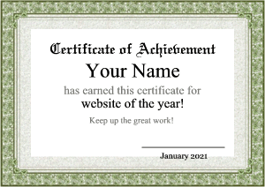 certificate template, formal border, olive