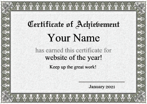 certificate template, black and white