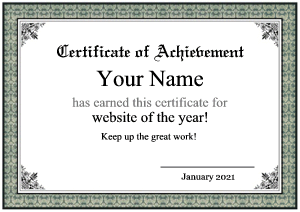certificate template, portrait