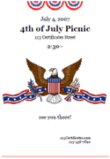 Fourth of July certificate design