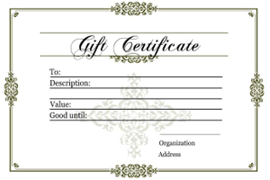 Gift Certificates Templates Free Printable Gift