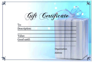 Fake Gift Certificate Template