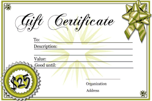 Gift Certificates and Vouchers Printing