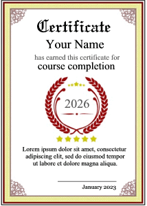 certificate templates 2025